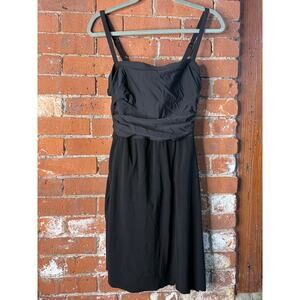 MagicSuit by MiracleSuit One Piece Swim Dress Skirted Ruched Square Neck Sz 12